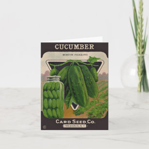 cucumber seeds envelope covrer note card