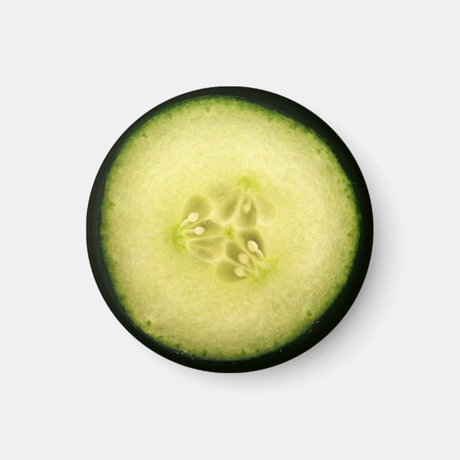 Cucumber slice novelty kitchen fridge magnet (Front)