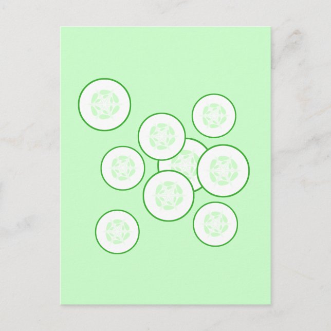 Cucumber slices. postcard (Front)