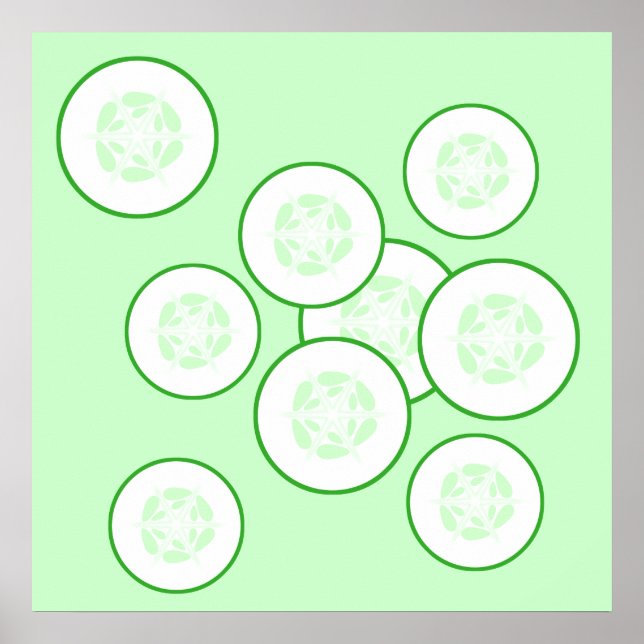 Cucumber slices. poster (Front)