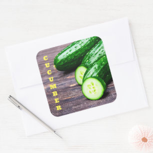 Cucumber Square Sticker
