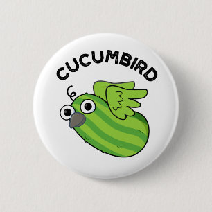 Cucumbird Funny Veggie Cucumber Pun 6 Cm Round Badge