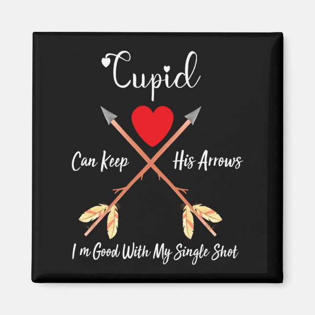Cud Can Keep His Arrows Anti Valentines Day Sin  Magnet (Front)