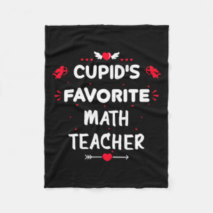 Cud S Favorite Math Teacher Valentine S Day Man  Fleece Blanket