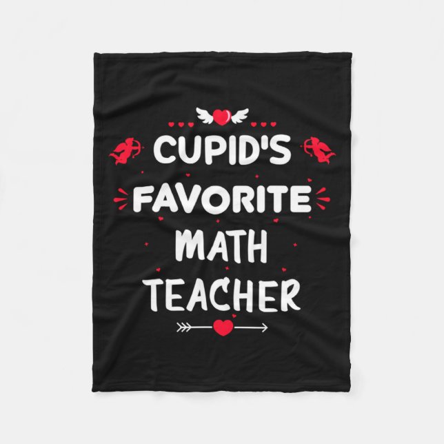 Cud S Favorite Math Teacher Valentine S Day Man  Fleece Blanket (Front)