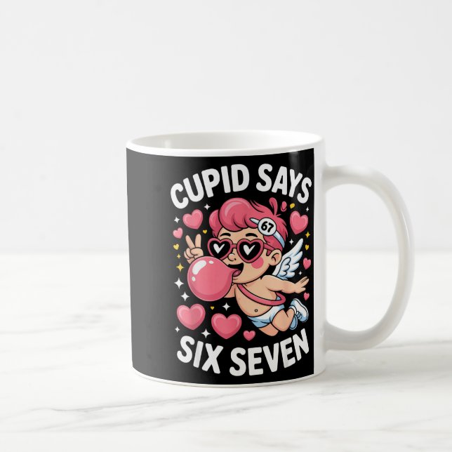Cud Says 67 Six Seven Meme Bubble Gum Valentine's  Coffee Mug (Right)