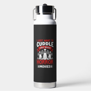 Cuddle and Watch Horror Movies Skeleton Halloween Water Bottle