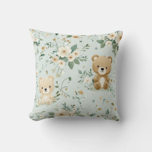 Cuddle Bears & Blossoms Baby Pillow