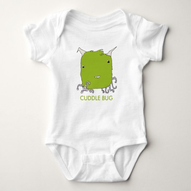 Cuddle Bug - Lime Baby Bodysuit (Front)