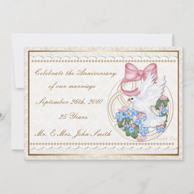 Cuddle Creek® Vintage Dove Invitation (Front)