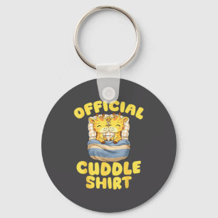 Cuddle Cute Giraffes Couple Valentine's Day Key Ring