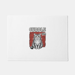 Cuddle King Vintage Cat Shirt Design_1 Doormat