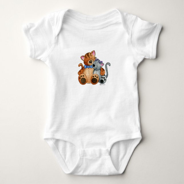 Cuddle Kitties One Piece Baby Bodysuit (Front)