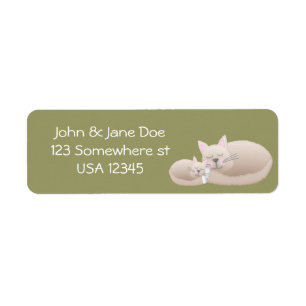 Cuddle Kitties Return Address Label