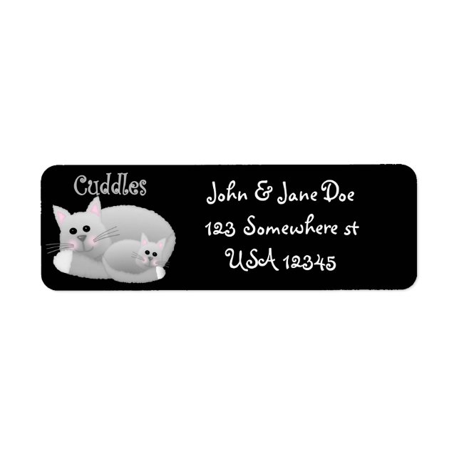 Cuddle Kitties Return Address Label (Front)