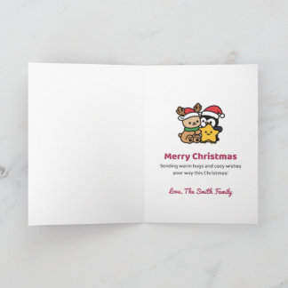 Cuddle Season Personalised Christmas Reindeer Card