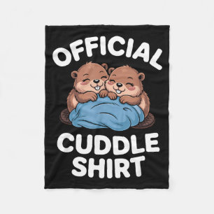 Cuddle Shirt Cute Beavers Snuggling  Fleece Blanket
