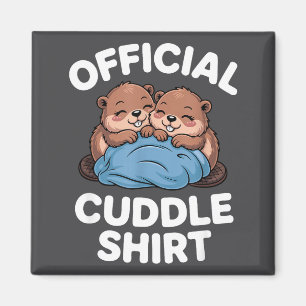 Cuddle Shirt Cute Beavers Snuggling Magnet