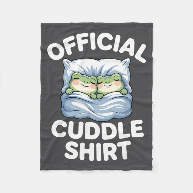 Cuddle Shirt Funny Cute Frogs Cozy  Fleece Blanket (Front)
