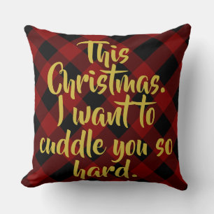 Cuddle this Christmas Buffalo Plaid Cushion