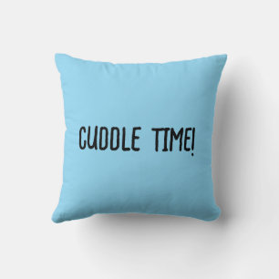 Cuddle Time! Cute Cartoon Teddy Bear Throw Pillow 