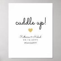 Cuddle Up Wedding Blanket or Shawl Favour Sign