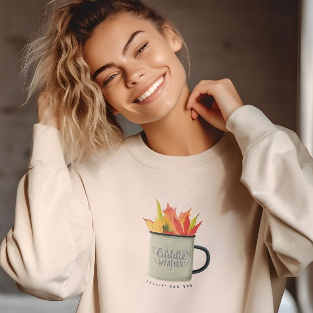 Cuddle Weather Watercolor Fall Leaves Autumn  Sweatshirt (Cuddle Weather Watercolor Fall Leaves Autumn Sweatshirt)