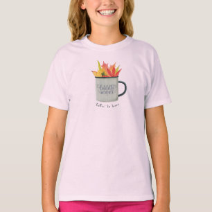Cuddle Weather Watercolor Fall Leaves Autumn  T-Shirt