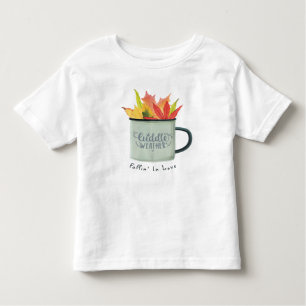 Cuddle Weather Watercolor Fall Leaves Autumn  Toddler T-Shirt
