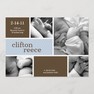 Cuddlebug Birth Announcement (Pink or Blue)