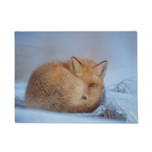 Cuddled Fox doormat