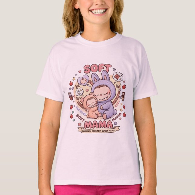 Cuddles Graphic Tee - Whimsical Plush Costume Moth (Front)