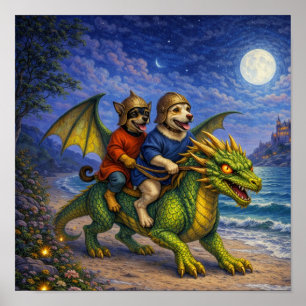 "Cuddles, Loves to Fly" Poster