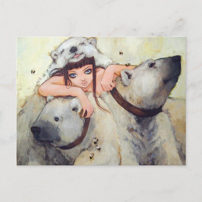 Cuddles of a Power Monger Postcard (Front)