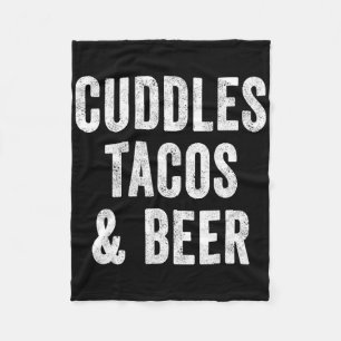Cuddles Tacos And Beer Lover Dad Cinco De Mayo Mex Fleece Blanket
