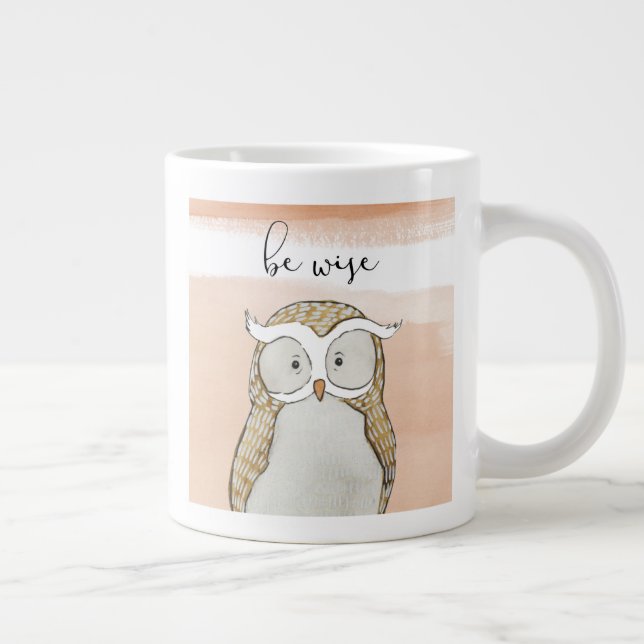 Cuddlies Owl | Be Wise Large Coffee Mug (Right)