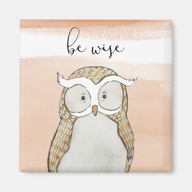 Cuddlies Owl | Be Wise Magnet (Front)