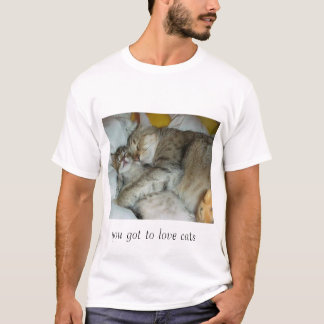 cuddling cats T-Shirt