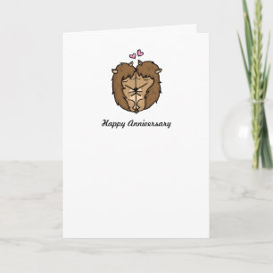 Cuddling Hedgehogs Anniversary card