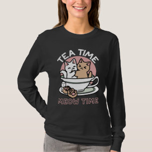 Cuddling Kitties in a Cup - Adorable Tea Time T-Shirt