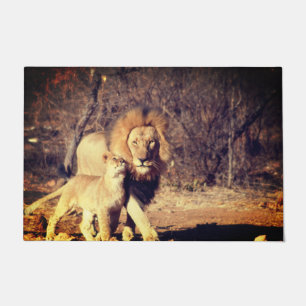 Cuddling Lions Doormat