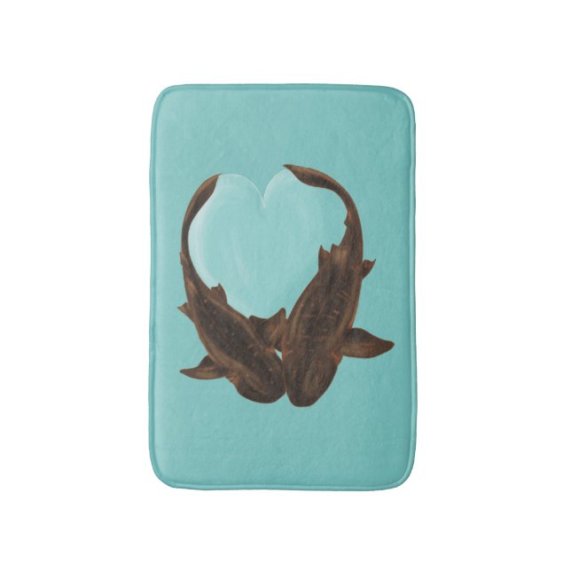 Cuddling Nurse Sharks Bath Mat (Front Vertical)