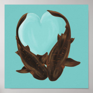 Cuddling Nurse Sharks Poster