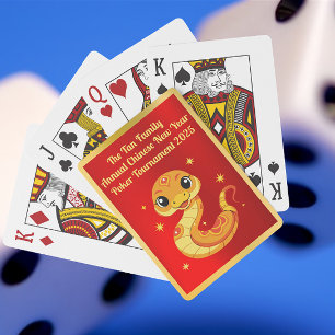 Cuddly Baby Snake Chinese New Year Playing Cards