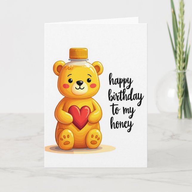 Cuddly Bear Birthday Card (Front)