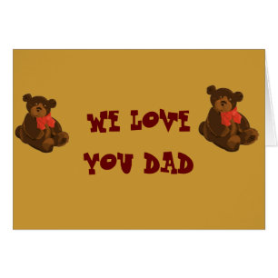 Cuddly Bear Dad Card
