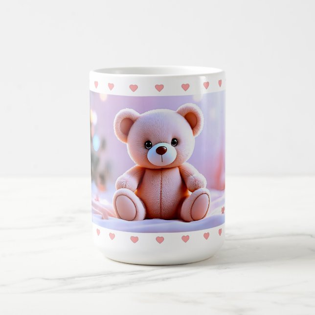 Cuddly Bear Heart Coffee Mug (Center)