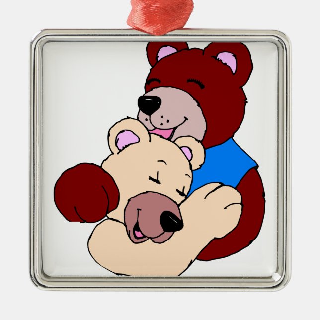 Cuddly Bears Metal Ornament (Front)