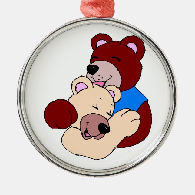 Cuddly Bears Metal Tree Decoration (Front)
