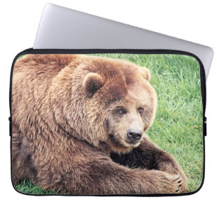 Cuddly Brown Bear Photograph Laptop Sleeve